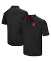 Colosseum Men's  Black Nebraska Huskers Down Swing Polo Shirt In Black
