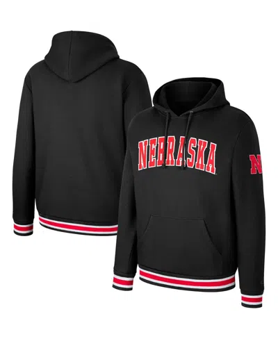 Colosseum Men's  Black Nebraska Huskers Varsity Arch Pullover Hoodie