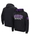 Colosseum Men's  Black Northwestern Wildcats Double Arch Pullover Hoodie In Black