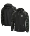 Colosseum Men's  Black Notre Dame Fighting Irish Oht Military-inspired Appreciation Camo Raglan Full- In Black