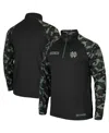 Colosseum Men's  Black Notre Dame Fighting Irish Oht Military-inspired Appreciation Camo Raglan Long In Black