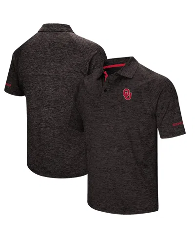 Colosseum Men's  Black Oklahoma Sooners Down Swing Polo Shirt
