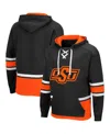 Colosseum Men's  Black Oklahoma State Cowboys Lace Up 3.0 Pullover Hoodie In Black