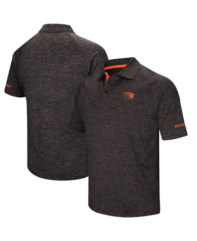 Colosseum Men's  Black Oregon State Beavers Down Swing Polo Shirt