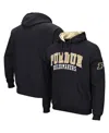 Colosseum Men's  Black Purdue Boilermakers Double Arch Pullover Hoodie In Black
