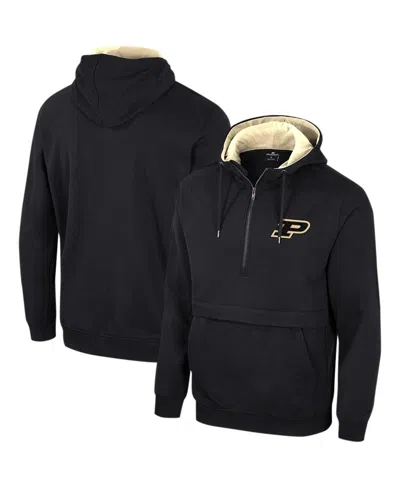Colosseum Men's  Black Purdue Boilermakers Half-zip Hoodie