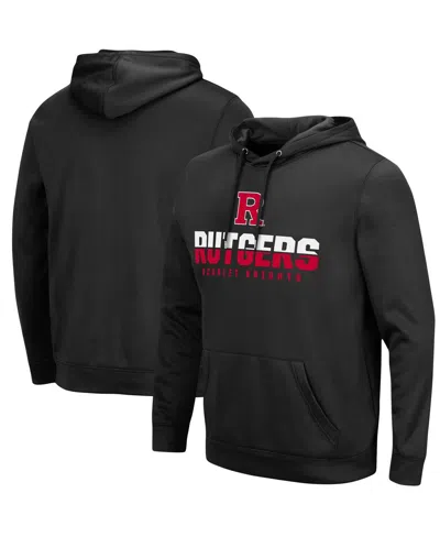 Colosseum Men's  Black Rutgers Scarlet Knights Lantern Pullover Hoodie