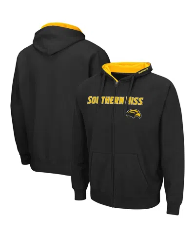 Colosseum Men's  Black Southern Miss Golden Eagles Arch And Logo 3.0 Full-zip Hoodie