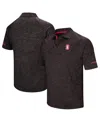 Colosseum Black Stanford Cardinal Down Swing Polo In Black