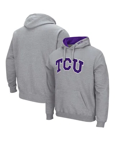 COLOSSEUM MEN'S COLOSSEUM TCU HORNED FROGS ARCH AND LOGO 3.0 PULLOVER HOODIE