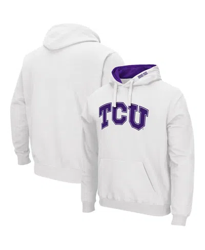 COLOSSEUM MEN'S COLOSSEUM TCU HORNED FROGS ARCH AND LOGO 3.0 PULLOVER HOODIE