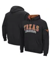 Colosseum Men's  Black Texas Longhorns Double Arch Pullover Hoodie In Black