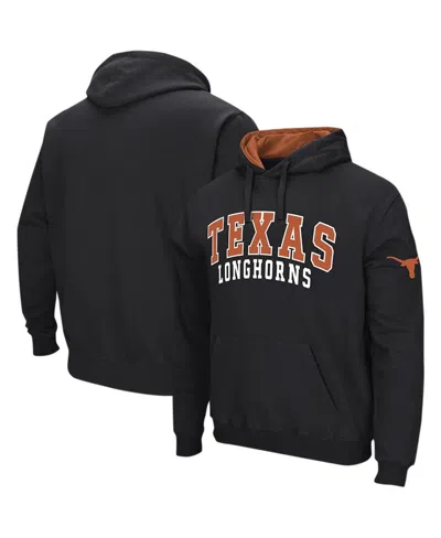 Colosseum Men's  Black Texas Longhorns Double Arch Pullover Hoodie