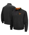 Colosseum Men's  Black Texas Longhorns Tortugas Quarter-zip Sweatshirt In Black