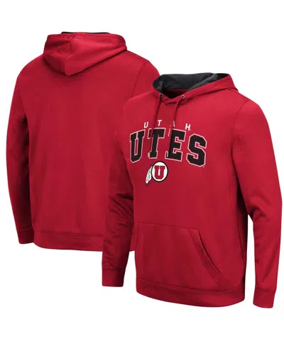Colosseum Men's Utah Utes Resistance Pullover Hoodie In Red