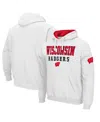 Colosseum Men's Wisconsin Badgers Sunrise Pullover Hoodie In White