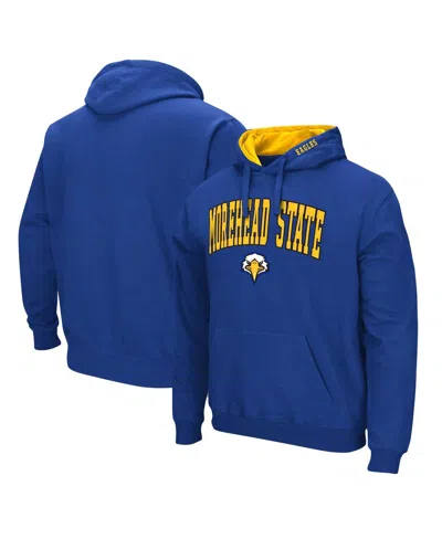 Colosseum Men's  Blue Morehead State Eagles Arch & Team Logo 3.0 Pullover Hoodie