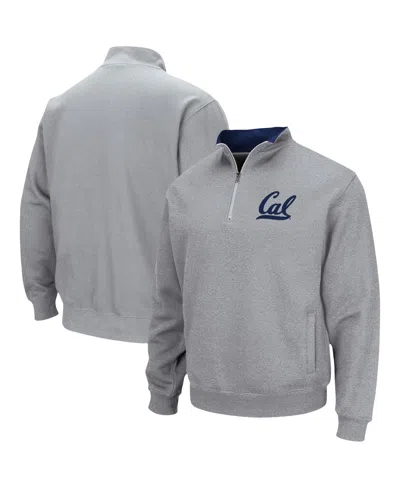 Colosseum Men's  Heathered Gray Cal Bears Tortugas Team Logo Quarter-zip Jacket In Heather Gray