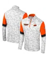 Colosseum Men's  Camo Oklahoma State Cowboys Oht Military-inspired Appreciation Tomahawk Quarter-zip In Camo