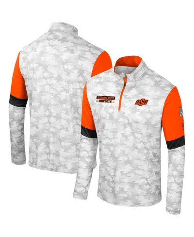 Colosseum Men's  Camo Oklahoma State Cowboys Oht Military-inspired Appreciation Tomahawk Quarter-zip