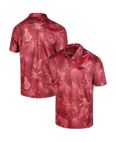 Colosseum Men's  Cardinal Arkansas Razorbacks Big And Tall Palms Polo Shirt