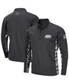 Colosseum Men's  Charcoal Cal Bears Oht Military-inspired Appreciation Digi Camo Quarter-zip Jacket In Charcoal
