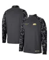 Colosseum Men's  Charcoal Cal Bears Oht Military-inspired Appreciation Long Range Raglan Quarter-zip In Charcoal