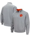 Colosseum Men's Heathered Gray Clemson Tigers Tortugas Team Logo Quarter-zip Jacket In Heathered Gray