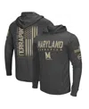 Colosseum Men's  Charcoal Distressed Uconn Huskies Team Oht Military-inspired Appreciation Hoodie Lon In Charcoal