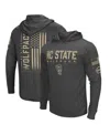 Colosseum Men's  Charcoal Distressed Nc State Wolfpack Team Oht Military-inspired Appreciation Hoodie In Charcoal