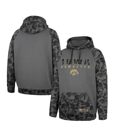 Colosseum Men's  Charcoal Iowa State Cyclones Oht Military-inspired Appreciation Camo Stack Raglan Pu