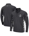 Colosseum Charcoal Ole Miss Rebels Oht Military Appreciation Digi Camo Quarter-zip Jacket In Charcoal