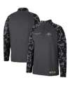 Colosseum Men's  Charcoal Texas State Bobcats Oht Military-inspired Appreciation Long Range Raglan Qu In Charcoal