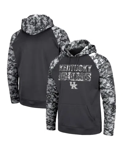 Colosseum Men's  Charcoal Kentucky Wildcats Oht Military-inspired Appreciation Digital Camo Pullover
