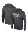 Colosseum Men's  Charcoal Miami Hurricanes Oht Military-inspired Appreciation Long Sleeve Hoodie T-sh In Charcoal