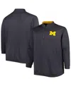Colosseum Men's  Charcoal Michigan Wolverines Big And Tall Tortugas Logo Quarter-zip Sweatshirt In Charcoal