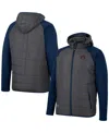 Colosseum Men's  Charcoal, Navy Auburn Tigers Good On You Raglan Full-zip Jacket In Charcoal,navy