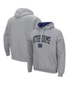 Colosseum Men's  Notre Dame Fighting Irish Arch And Logo 3.0 Pullover Hoodie In Heathered Gray