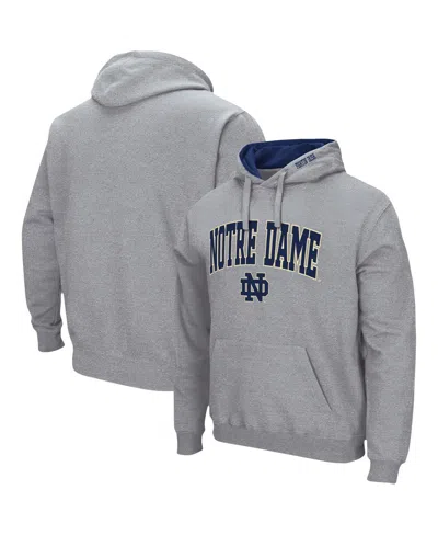 Colosseum Men's  Notre Dame Fighting Irish Arch And Logo 3.0 Pullover Hoodie In Heathered Gray