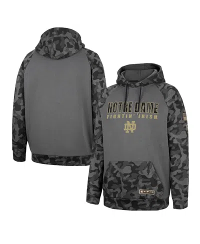 Colosseum Men's  Charcoal Notre Dame Fighting Irish Oht Military-inspired Appreciation Camo Stack Rag