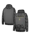 Colosseum Men's  Charcoal Miami Hurricanes Oht Military-inspired Appreciation Camo Stack Raglan Pullo In Charcoal