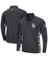 Colosseum Men's  Charcoal Oklahoma Sooners Oht Military-inspired Appreciation Digi Camo Quarter-zip J In Charcoal