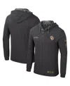 Colosseum Men's  Charcoal Oklahoma Sooners Oht Military-inspired Appreciation Henley Pullover Hoodie In Charcoal