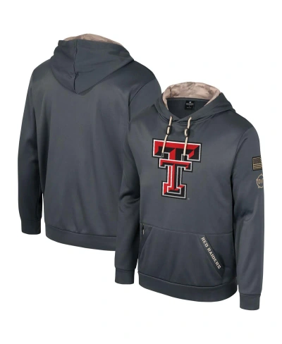 Colosseum Men's  Charcoal Texas Tech Red Raiders Oht Military-inspired Appreciation Pullover Hoodie