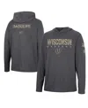 Colosseum Men's  Charcoal Wisconsin Badgers Team Oht Military-inspired Appreciation Hoodie Long Sleev In Charcoal