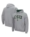 Colosseum Heathered Gray Colorado State Rams Arch And Logo Pullover Hoodie In Heathered Gray