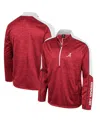 Colosseum Men's  Crimson Alabama Crimson Tide Marled Half-zip Jacket In Crimson