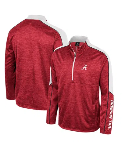 Colosseum Men's  Crimson Alabama Crimson Tide Marled Half-zip Jacket