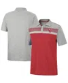 Colosseum Men's  Crimson, Heathered Gray Oklahoma Sooners Caddie Polo Shirt In Crimson,heathered Gray