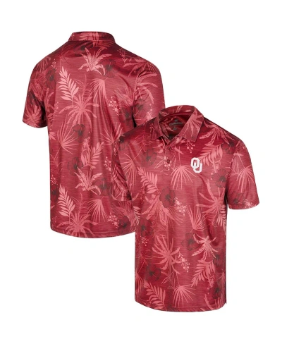 Colosseum Men's  Crimson Oklahoma Sooners Big And Tall Palms Polo Shirt